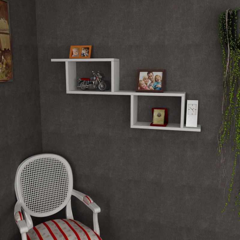 4944_0-800x800 Ραφιέρα Selene άσπρο μελαμίνη 101 4x14 5x45εκ ed4944 - Image 1