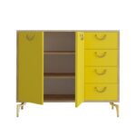 Μπουφές Zea κίτρινο δρυς μελαμίνη 100x35x82εκ ed4958 - Image 4
