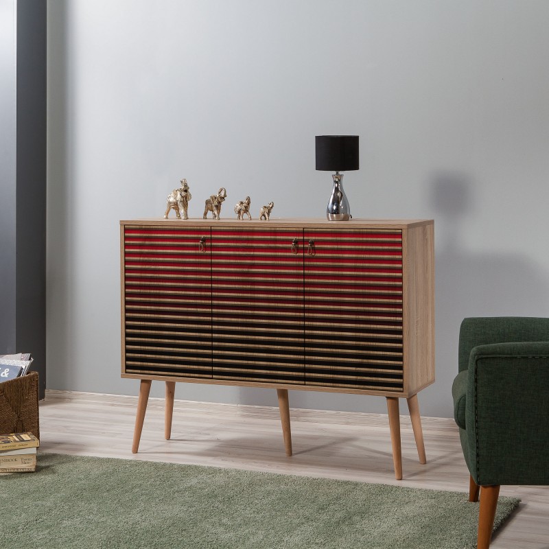 4960_0-800x800 Μπουφέ Mente 2 SONOMA OAK ΜΕΛΑΜΙΝΗ 120x36xH90cm ed4960 - Image 1