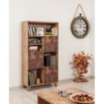 Βιβλιοθήκη Mare Atlantic Pine χρώμα μελαμίνη 80x36xH155cm ed4970