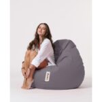 Πουφ Premium XXL Fume αδιάβροχο ύφασμα 115x39cm ed4973 - Image 5