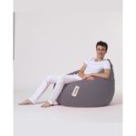 Πουφ Premium XXL Fume αδιάβροχο ύφασμα 115x39cm ed4973 - Image 2