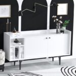 Μπουφέ Alphabeto μελαμίνη λευκή 150x40x80cm ed4975 - Image 4