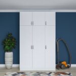 Ντουλάπα Balis άσπρη μελαμίνη 145x55x239cm ed4977