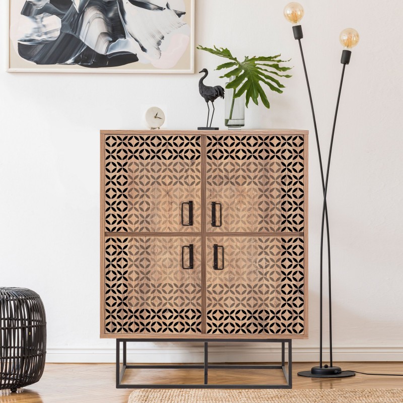 4982_0-800x800 Ντουλάπι Quantum Solo μελαμίνη 93x36x115cm μεταλλικά πόδια ed4982 - Image 1