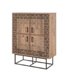 Ντουλάπι Quantum Solo μελαμίνη 93x36x115cm μεταλλικά πόδια ed4982 - Image 5