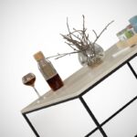 Τραπέζι σαλονιού Poly δρυς μελαμίνη μεταλλικός σκελετός 75x75x43εκ ed4984 - Image 5