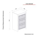 Συρταριέρα Done μελαμίνη άσπρη καφέ 60x45x100cm ed4989 - Image 2