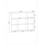 Βιβλιοθήκη Lavina ανθρακί μελαμίνη 152 2 x25x119 6εκ ed5002 - Image 2