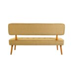 Καναπές ξύλινος διθέσιος Rois Milky Brown 140x64x78cm ed5009 - Image 3