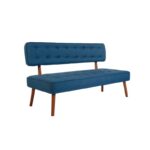 Καναπές ξύλινος διθέσιος Rois μπλε 140x64x78cm ed5010