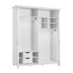 Ντουλάπα Romantica συρόμενη πόρτα 170x64x210cm μελαμίνη ed5018 - Image 4