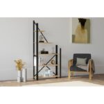 Βιβλιοθήκη Eagle Sapphire μαύρο μελαμίνη 80x24x169 5εκ ed5039