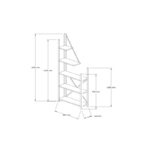 Βιβλιοθήκη Eagle Sapphire μαύρο μελαμίνη 80x24x169 5εκ ed5039 - Image 2