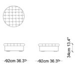 Σκαμπώ Cupon Powder Pink 98x98x42cm ed5041 - Image 2