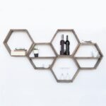 Ραφιέρα Hex καρυδί ξύλο 40x10x40εκ ed5042 - Image 5