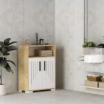 Ντουλάπι μπάνιου Moon Sapphire δρυς άσπρο μελαμίνη 60x29 6x96 6εκ ed5043