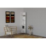 Βιβλιοθήκη Ravella άσπρο μελαμίνη 25x25x160εκ ed5044