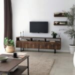 Έπιπλο τηλεόρασης Aristo καρυδί χρώμα ξύλο 170x40x30cm ed5065 - Image 4