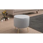 Σκαμπό Octo γκρί μεταλλικά πόδια 40x40x40εκ ed5071 - Image 2