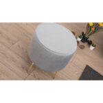 Σκαμπό Octo γκρί μεταλλικά πόδια 40x40x40εκ ed5071 - Image 3