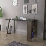 Γραφείο Fume ανθρακί καρυδί 120x60x73 8cm ed5091