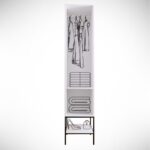 Ντουλάπα Martin άσπρη μελαμίνη 42x50x200cm ed5093 - Image 5