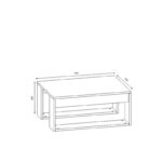 Τραπεζάκι σαλονιού Salva 80x60x35cm μελαμίνη ed5105 - Image 2