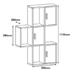 Ράφι τοίχου Flora καρυδί κίτρινη μελαμίνη 50x20x112 6cm ed5113 - Image 2