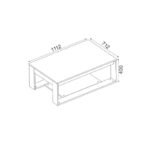 Τραπέζι σαλονιού Costa oak μαύρο μελαμίνη 112x71x40εκ ed5118 - Image 2