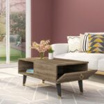 Τραπεζάκι σαλονιού Mali καρυδί χρώμα μελαμίνη 90x42 4x45cm ed5123 - Image 5