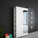 Έπιπλο εισόδου Meyra άσπρο μελαμίνη πλαστικά πόδια 80x28 6x185εκ ed514