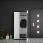 Έπιπλο εισόδου Meyra άσπρο μελαμίνη πλαστικά πόδια 80x28 6x185εκ ed514 - Image 3