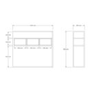 Κονσόλα Garda Sapphire χρώμα 90x34x70cm μελαμίνη ed5161 - Image 2