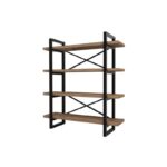 Βιβλιοθήκη Makro καρυδί μελαμίνη 106x33x120εκ ed516 - Image 3