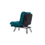 Πολυθρόνα Massa πετρόλ πράσινο 40x52x70cm μέταλλο ύφασμα ed5178 - Image 3