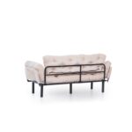 Anitta τριθέσιος καναπές κρεβάτι ύφασμα κρεμ 227x49x75cm ed5179 - Image 5