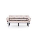 Anitta τριθέσιος καναπές κρεβάτι ύφασμα κρεμ 227x49x75cm ed5179 - Image 4