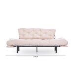 Anitta τριθέσιος καναπές κρεβάτι ύφασμα κρεμ 227x49x75cm ed5179 - Image 2