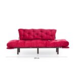 Anitta τριθέσιος καναπές κρεβάτι ύφασμα Maroon 227x49x75cm ed5180 - Image 2