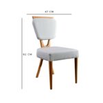 Σετ τραπεζαρία με καρέκλες Palace δρυς κρεμ ξύλο 160x80x75εκ ed5188 - Image 2