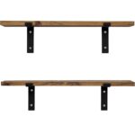 Ραφιέρα Lam καρυδί ξύλο 60x14x16εκ ed5194 - Image 5