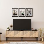 Έπιπλο τηλεόρασης Draw Sapphire Oak μαύρο 154x37x45cm ed519