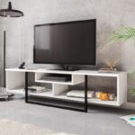 Έπιπλο τηλεόρασης Asini λευκό μαύρο 149 4x35 2x40 2cm ed5202