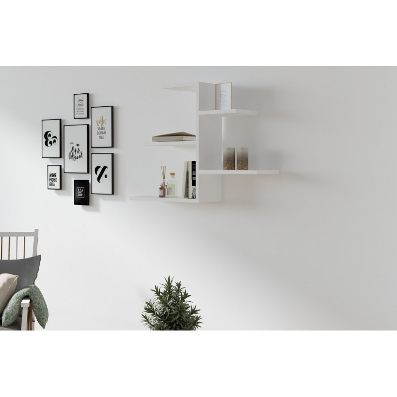 5215_0-800x800 Ραφιέρα Gami άσπρο μελαμίνη 82 2x19 6x48εκ ed5215 - Image 1