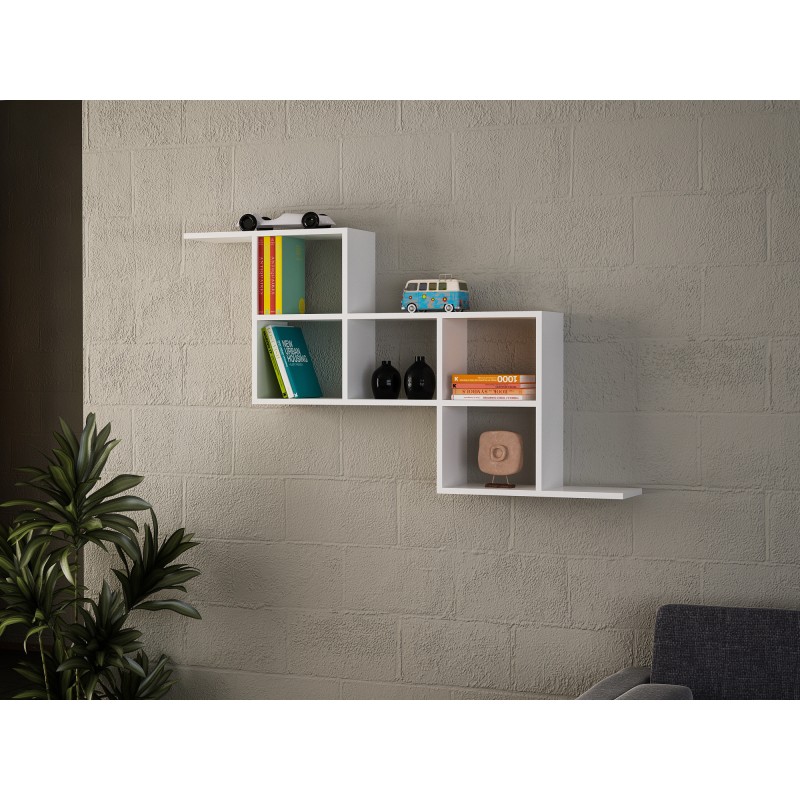 5235_0-800x800 Ράφι τοίχου Zeta άσπρη μελαμίνη 147 2x22x82 2cm ed5235 - Image 1