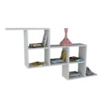 Ράφι τοίχου Zeta άσπρη μελαμίνη 147 2x22x82 2cm ed5235 - Image 2