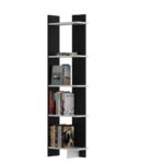 Βιβλιοθήκη Alis μαύρο άσπρο μελαμίνη 45x22x170εκ ed5244 - Image 3