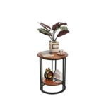 Βοηθητικό τραπέζι Sic 45x55cm μέταλλο ξύλο ed5254 - Image 4