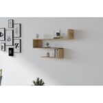 Ραφιέρα Penne Sapphire δρυς μελαμίνη 120x20x71εκ ed5263 - Image 5